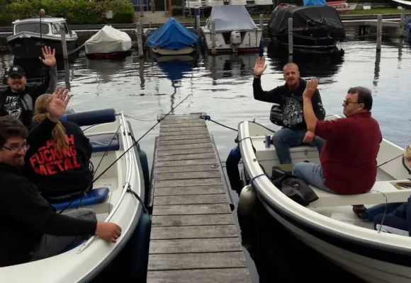 combinatie chalets met boten