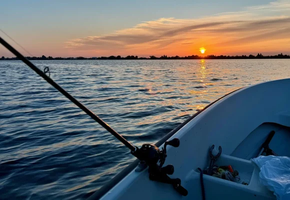 vissen en genieten van het uitzicht